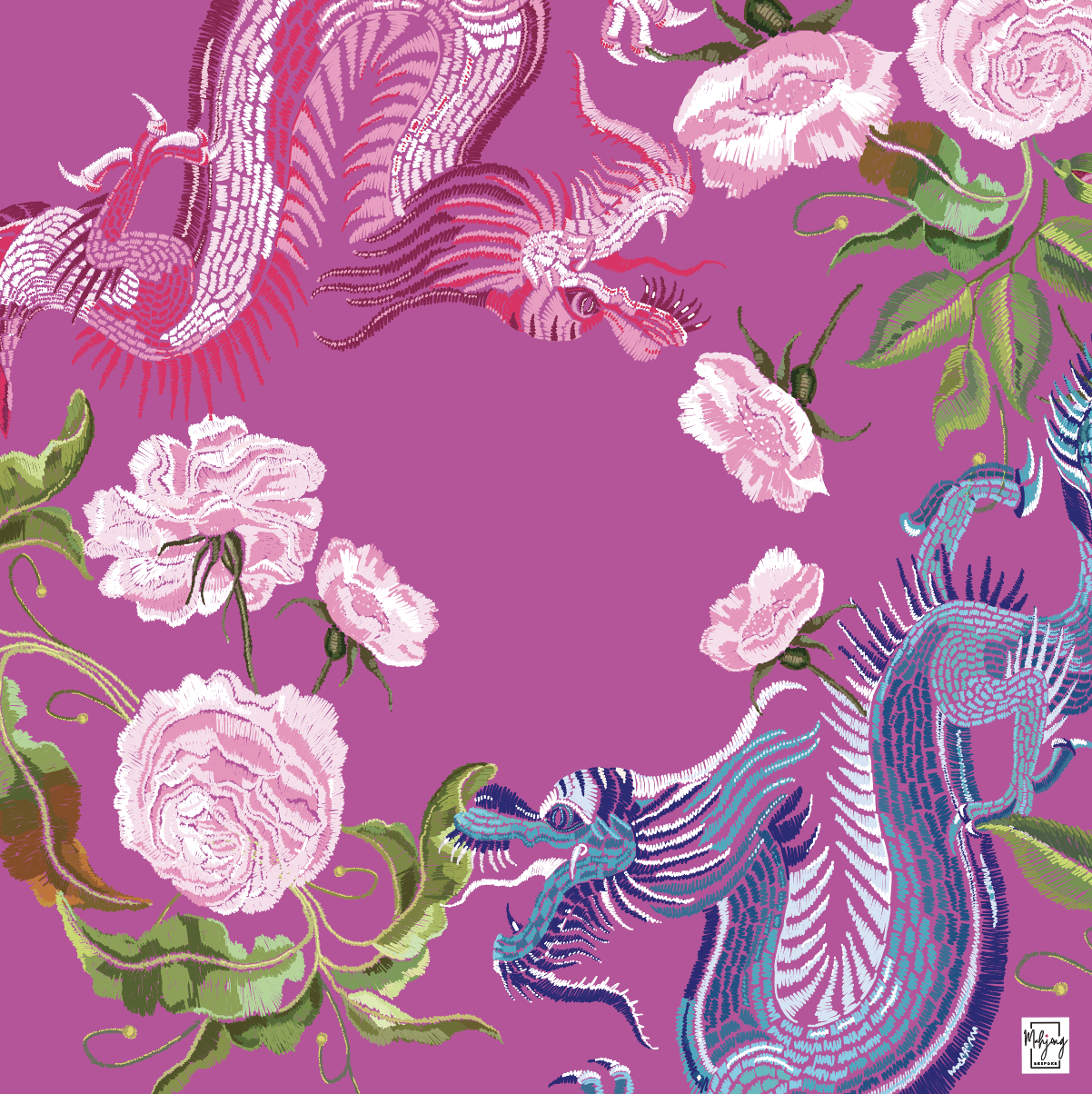 YEAR OF THE DRAGON - RASPBERRY – Bespoke Mahjong