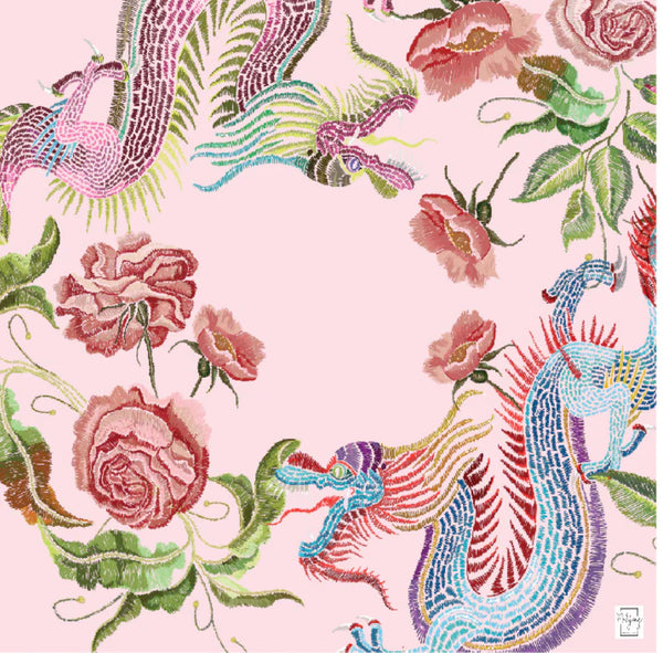 YEAR OF THE DRAGON - PINK BLUSH – Bespoke Mahjong
