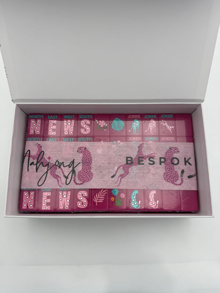 ODD LOTS LESS THAN PERFECT - WILD PINK SAFARI TILES WITH TILE BAG AND BOX