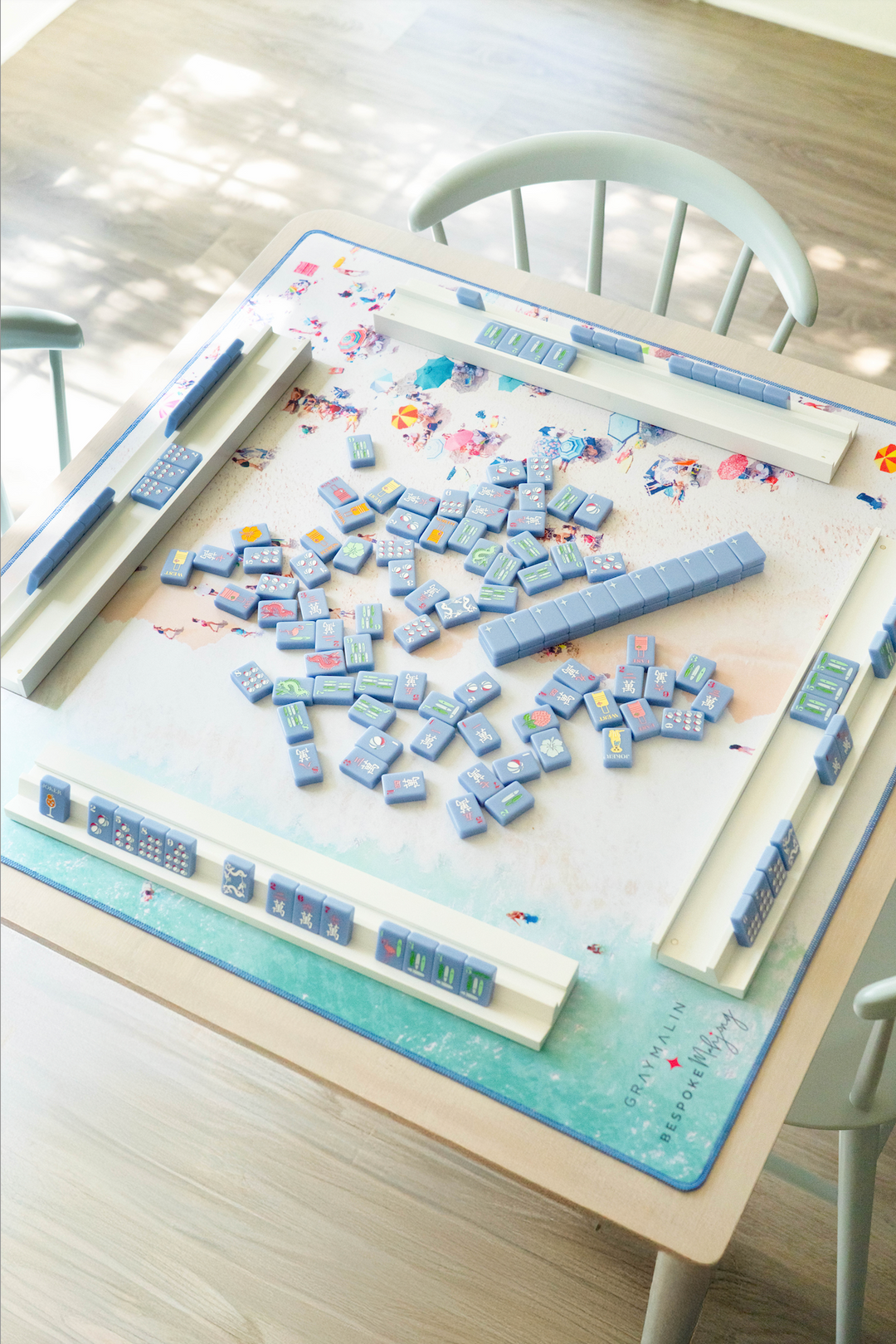 Bespoke X Gray Malin Beach Club Mahjong Tiles - CABANA BLUE