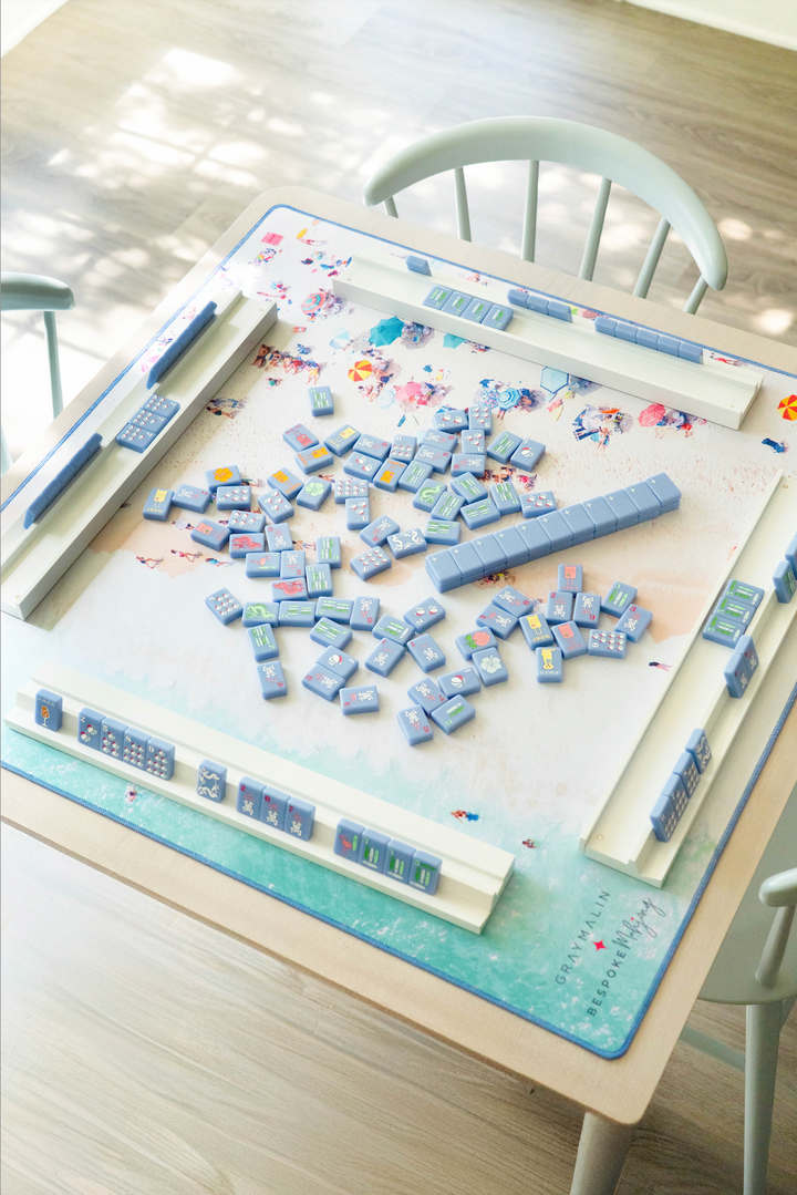 Bespoke X Gray Malin Beach Club Mahjong Tiles - CABANA BLUE
