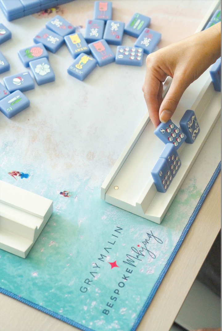 Bespoke X Gray Malin Beach Club Mahjong Tiles - CABANA BLUE
