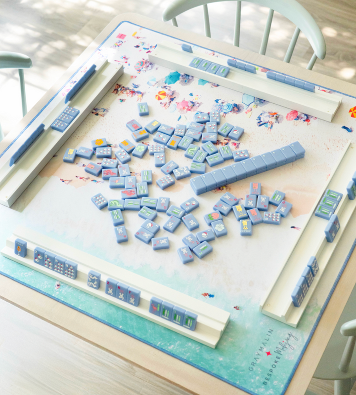 Bespoke X Gray Malin Beach Club Mahjong Tiles - CABANA BLUE