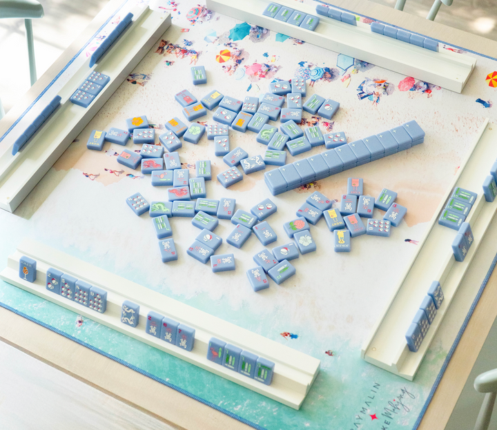 Bespoke X Gray Malin Beach Club Mahjong Tiles - CABANA BLUE