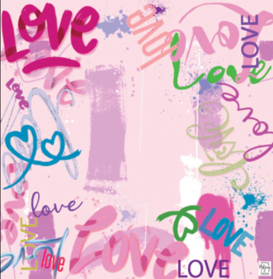 IN STOCK - LOVE GRAFFITI PINK