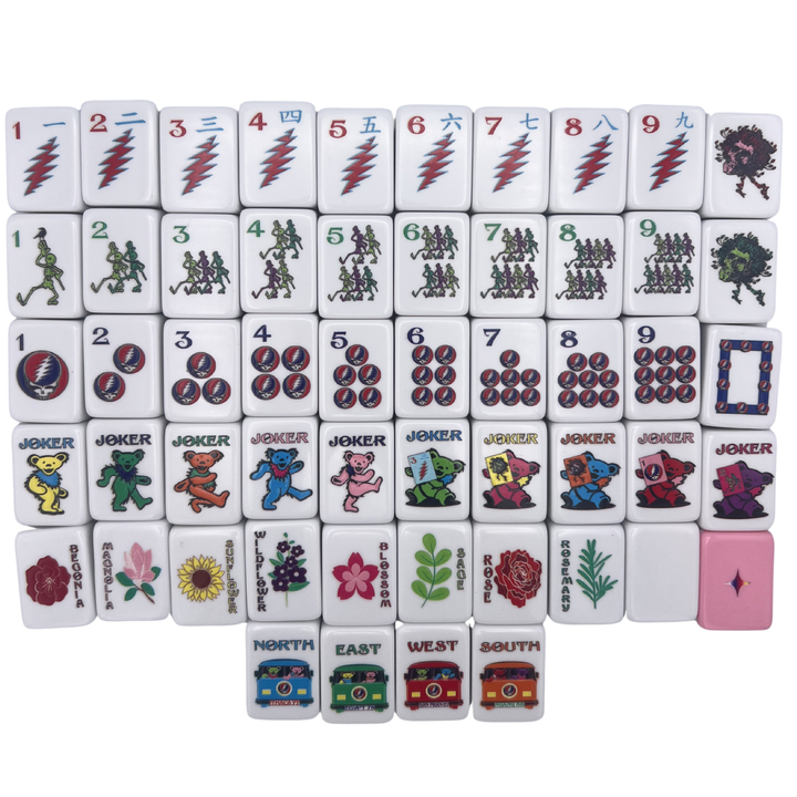 SPECIAL ORDER - THE LAGUNA TABLE - GRATEFUL DEAD x BESPOKE MAHJONG - PINK DANCING BEARS
