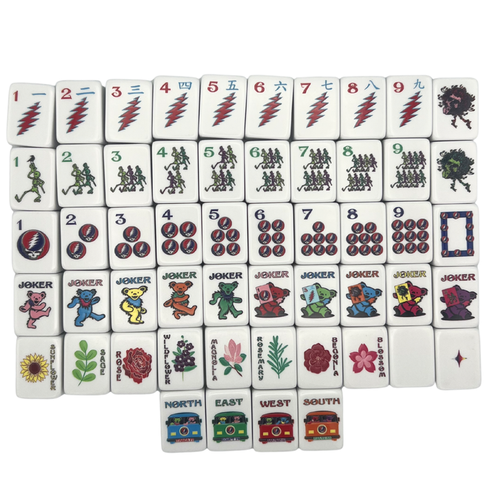 SPECIAL ORDER - THE LAGUNA TABLE - GRATEFUL DEAD x BESPOKE MAHJONG - PINK DANCING BEARS