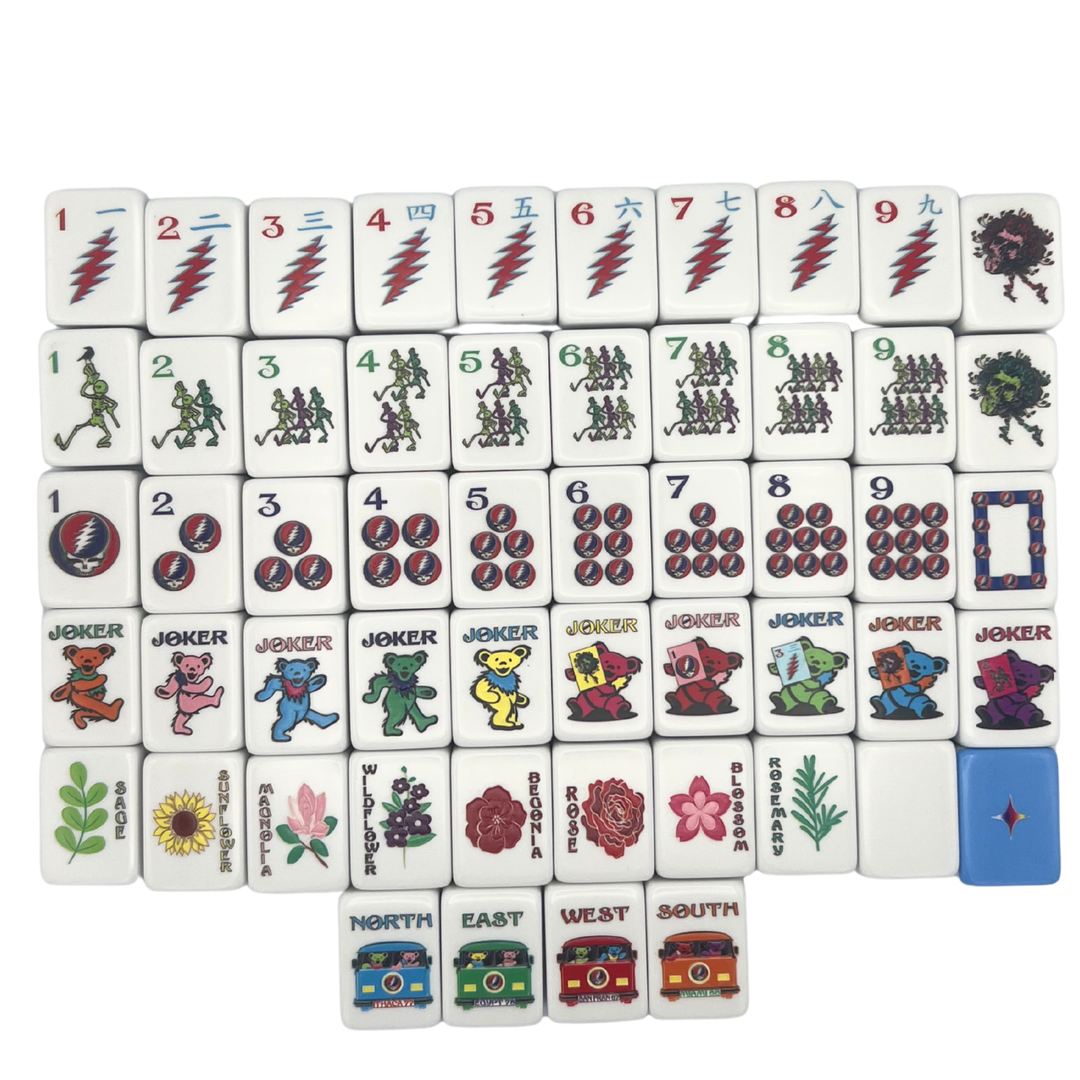 SPECIAL ORDER - THE LAGUNA TABLE - GRATEFUL DEAD x BESPOKE MAHJONG - PINK DANCING BEARS