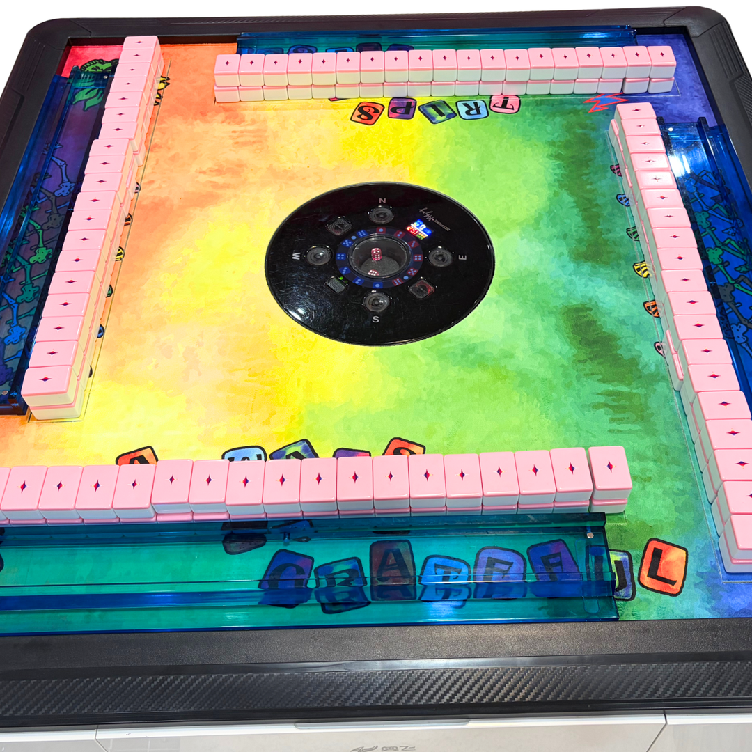 SPECIAL ORDER - THE LAGUNA TABLE - GRATEFUL DEAD x BESPOKE MAHJONG - TIE DYE DREAM