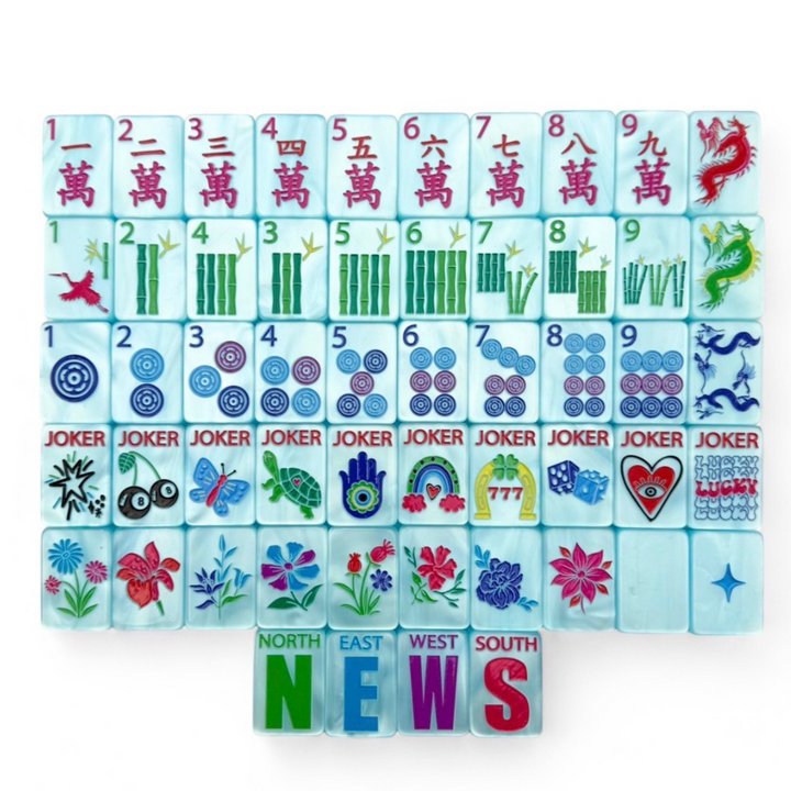 Bespoke Travel Tiles Kit - LUCKY CHARMS HAMPTONS BLUE PEARL