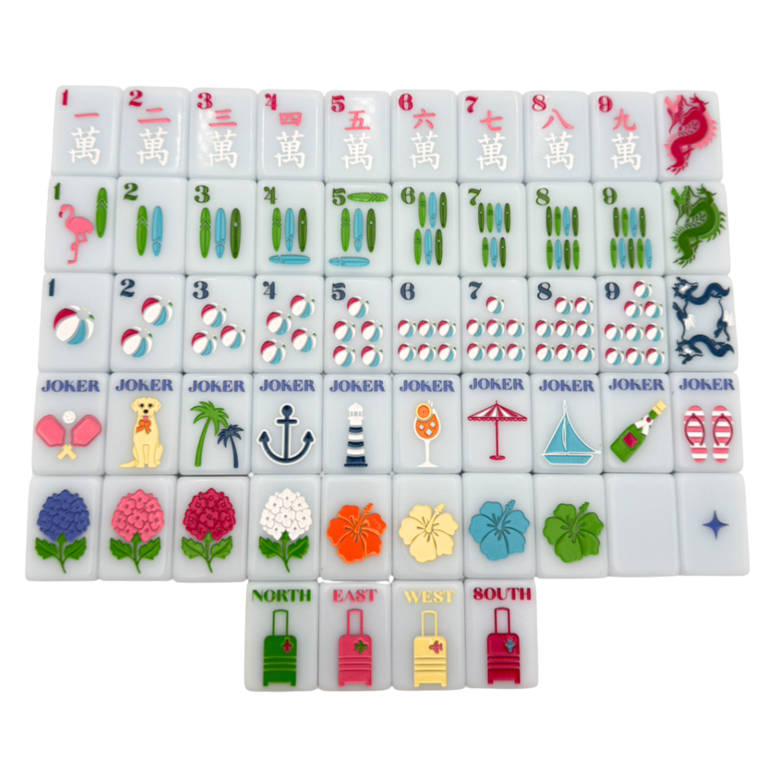 Bespoke X Gray Malin Beach Club Mahjong Tiles - OCEAN BLUE