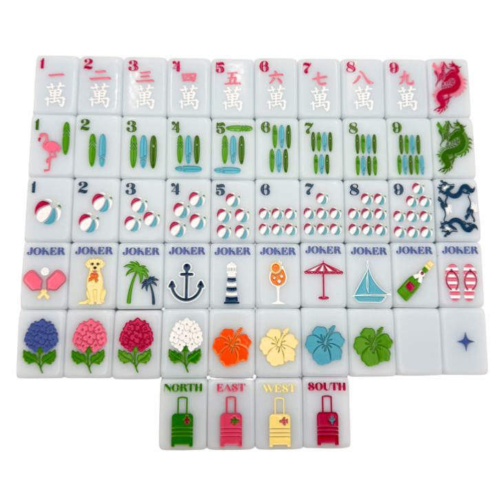 Bespoke X Gray Malin Beach Club Mahjong Tiles - OCEAN BLUE
