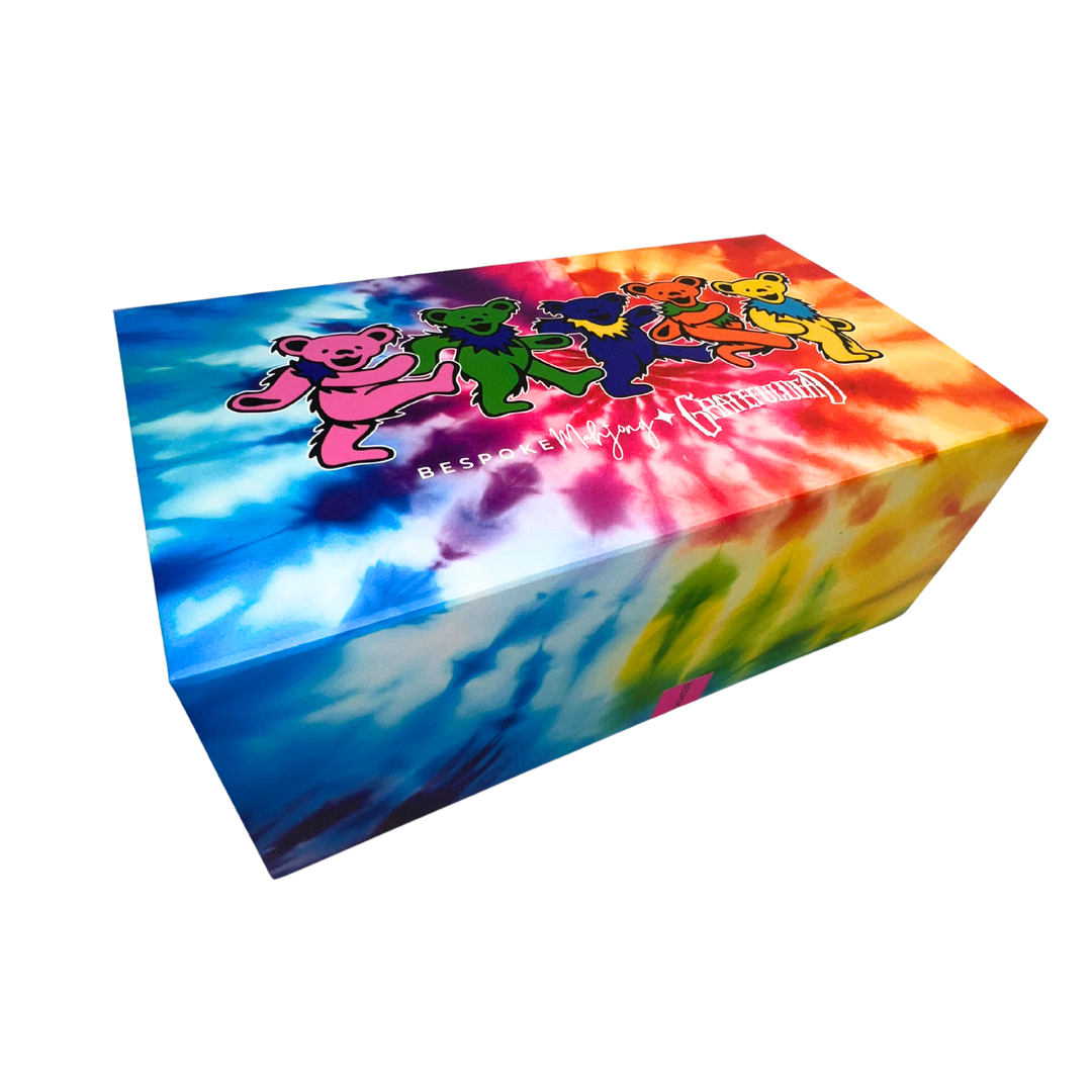 Grateful Dead x Bespoke Mahjong Cropped Tie Dye Rainbow Hoodie LADIES - LIMITED RELEASE