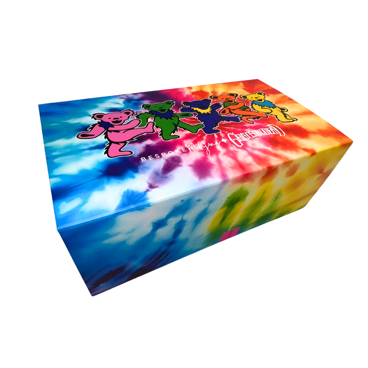 Grateful Dead x Bespoke Mahjong Cropped Tie Dye Rainbow Hoodie LADIES - LIMITED RELEASE