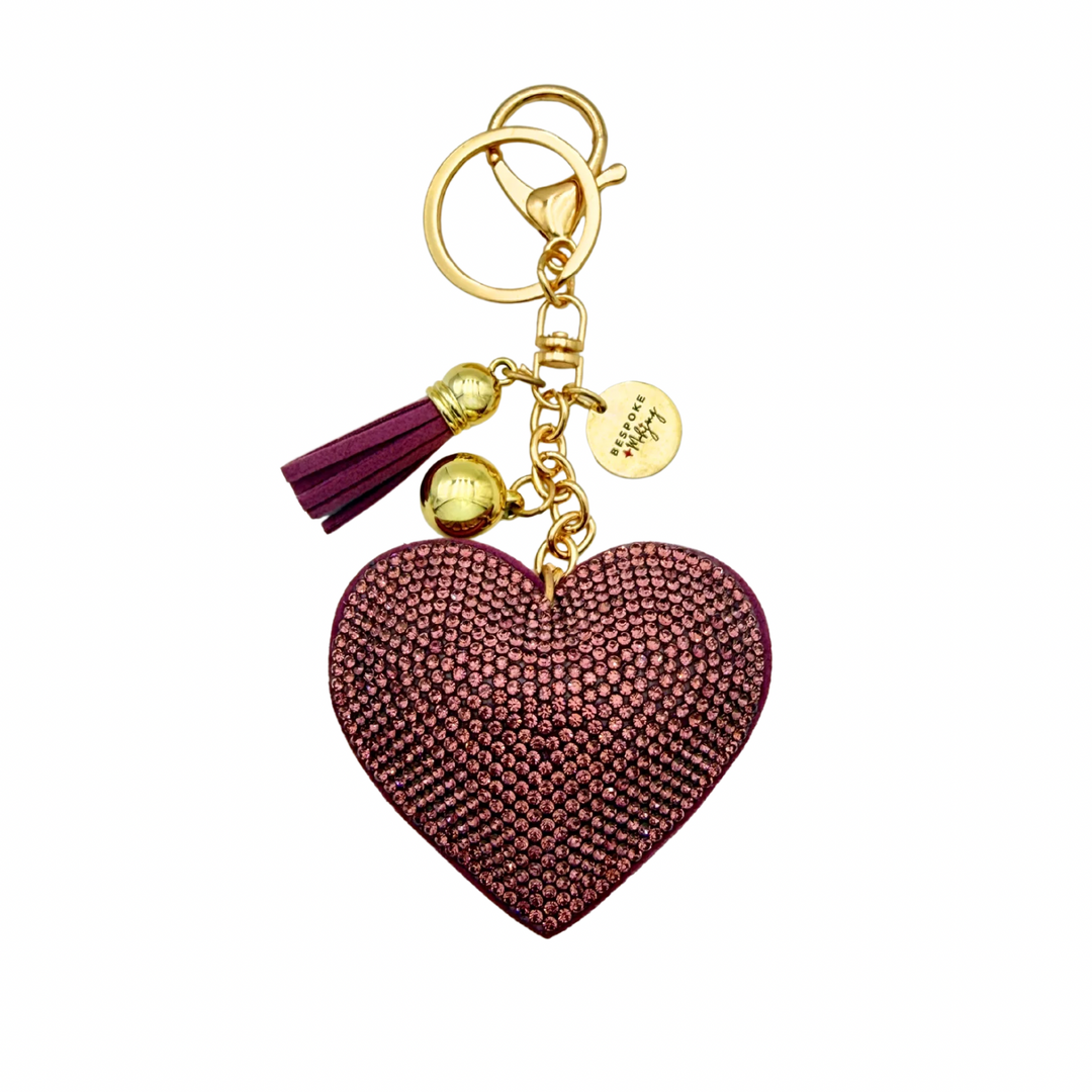 Heart Charm - Burgundy