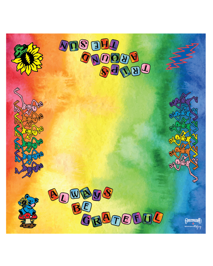 SPECIAL ORDER - THE PALM BEACH TABLE - GRATEFUL DEAD x BESPOKE MAHJONG - TIE DYE DREAM